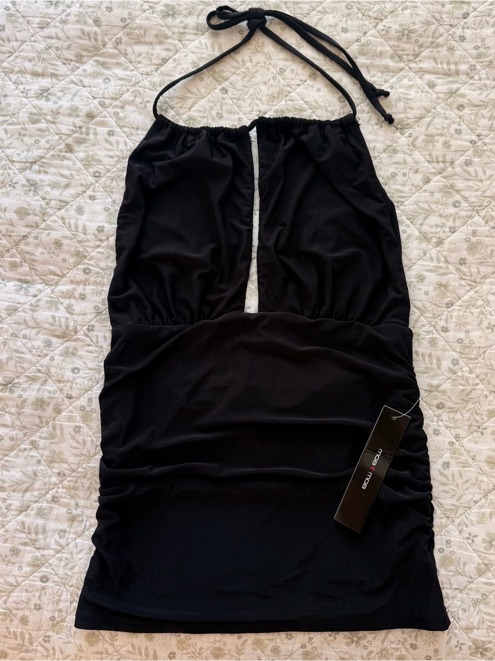 Moa Moa black halter neck top